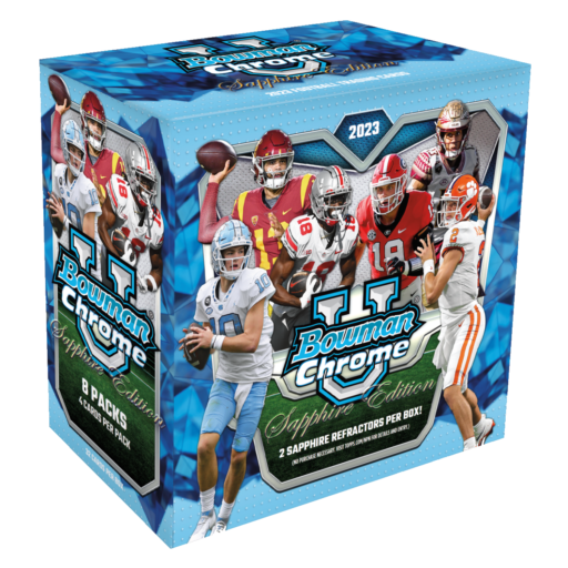 2023 Bowman Chrome University Sapphire Football Hobby Box
