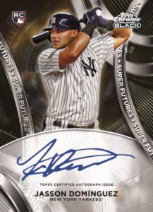 Jasson Dominguez Super Futures Autograph  - 2024 Topps Chrome Black Baseball
