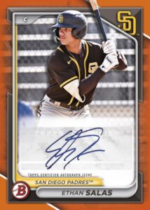 Ethan Salas Orange Autograph - 2024 Bowman Baseball