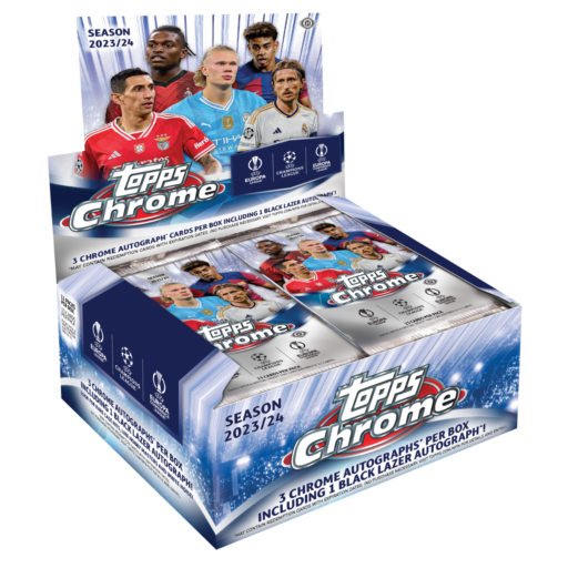 2023-24 Topps Chrome UEFA Club Competitions Soccer Jumbo Box