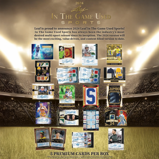 2024 Leaf In The Game Used Sports Hobby Box