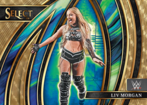 2024 Panini WWE Select Liv Morgan Sensations Gold Vinyl Prizms Card – 2024 Panini Select WWE