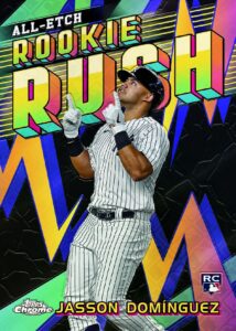 2024 Topps Chrome Logofractor Edition Baseball Jasson Dominguez Rookie Rush All Etch 1 Card – 2024 Topps Chrome Baseball Logofractor Edition