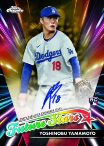 2024 Topps Chrome Logofractor Edition Baseball Yoshinobu Yamamoto Future Stars Autograph Card – 2024 Topps Chrome Baseball Logofractor Edition
