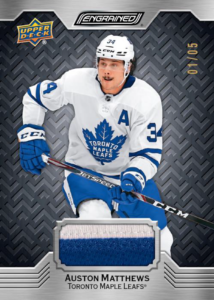 Auston Matthews Patch Card – 2023-24 Upper Deck Engrained Hockey