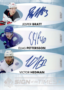 Sign of the Times 3 Card – 2023-24 Upper Deck SP Authentic Hockey