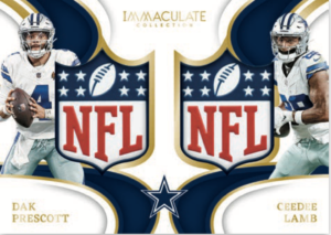2024 Panini Immaculate Football Immaculate Dual NFL Shields Lamb Prescott Card – 2024 Panini Immaculate Football