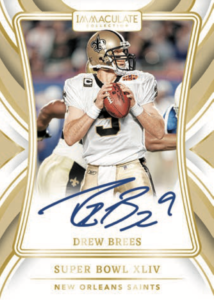 2024 Panini Immaculate Football Immaculate Moments Autographs Brees Card – 2024 Panini Immaculate Football