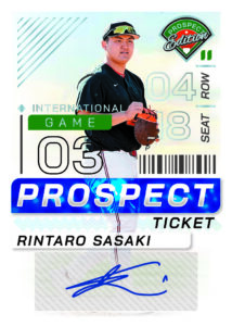 2024 Panini Prospect Edition Baseball Holo Prospect TIcket Signatures Sasaki Card – 2024 Panini Prospect Edition Baseball