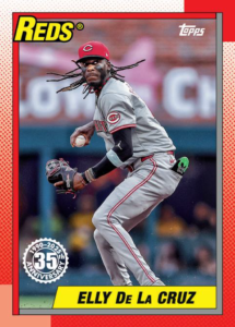 2025 Topps Series 1 Baseball Elly De La Cruz 1990 Insert Card – 2025 Topps Series 1 Baseball Jumbo