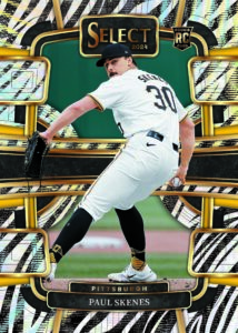 2024 Panini Select Baseball Base Set Concourse Zebra Skenes Card – 2024 Panini Select Baseball