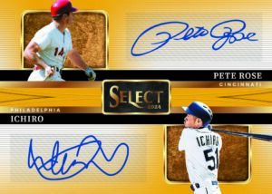 2024 Panini Select Baseball Dual Signatures Gold Prizms IchiroRose Card – 2024 Panini Select Baseball