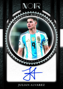 2024 25 Panini Noir Soccer Trading Card Box Autograph Relic Julian Alvarez Card – 2024-25 Panini Noir Soccer Trading Card Box