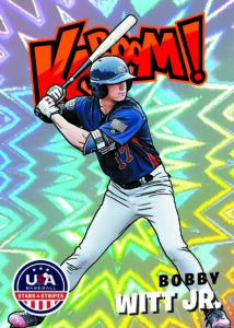2025 Panini USA Stars and Stripes Baseball Bobby Witt Jr Boom Insert Card – 2025 Panini USA Stars & Stripes Baseball
