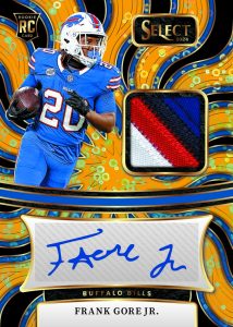 2024 Panini Select Football H2 Box Autograph Relic Frank Gore Jr Card – 2024 Panini Select Football H2 Box