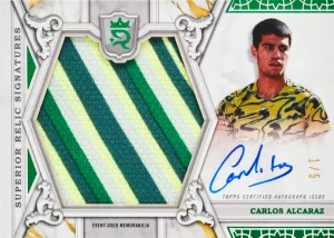 2024 Topps Royalty Tennis Autograph Relic Carlos Alcaraz Card – 2024 Topps Royalty Tennis