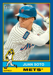 2025 Topps Heritage Baseball Juan Soto Blue Base Card – 2025 Topps Heritage Baseball