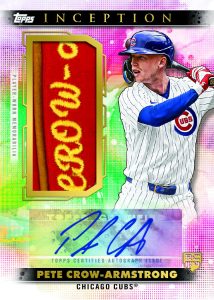 2024 Topps Inception Baseball Pete Crow Armstrong Patch Autograph