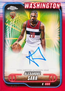 Alexandre Sarr Red Autograph card – 2024-25 Topps Chrome Basketball