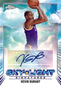 Kevin Durant Sky Light Signatures card – 2024-25 Topps Chrome Basketball