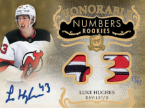 Luke Hughes Honorable Numbers Card – 2023-24 Upper Deck The Cup Hockey