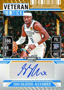 2024 25 Panini Mosaic Basketball Autograph Veteran Ticket SGA Card – 2024-25 Panini Mosaic Basketball