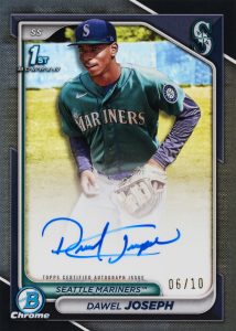 Dawel Joseph Black Autograph Card – 2024 Bowman Chrome Baseball
