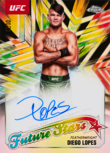 Diego Lopes Future Stars Autograph Black Card – 2025 Topps Chrome UFC