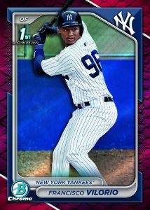 Francisco Vilorio Prospect Chrome Reptilian Red Refractor Card – 2024 Bowman Chrome Baseball