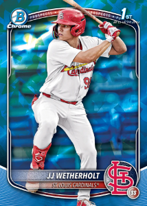 JJ Wetherholt Base Card – 2025 Bowman Sapphire Edition Baseball