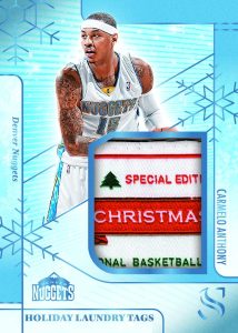 2024 25 Silhouette Basketball Relic Holiday Laundry Tags Carmelo Anthony Card –