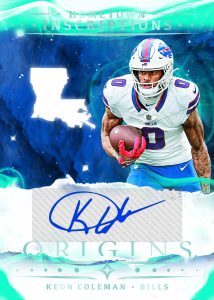 2025 Panini Origins NFL Trading Card Box Autograph Keon Coleman Card – 2025 Panini Origins NFL Trading Card Box