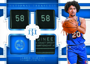 Jared McCain Quad Materials Card – 2024-25 National Treasures Basketball