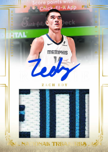 Zach Edey Rookie Patch Autograph Card – 2024-25 National Treasures Basketball