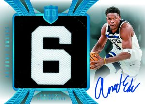 anthony edwards special patch auto platinum Card –