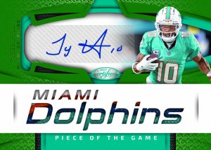 tyreek hill piece of the game signatures green Card –