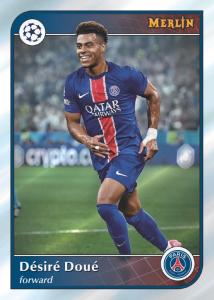 Desire Doue Base Chrome - 2024-25 Topps UEFA Club Competitions Merlin Soccer