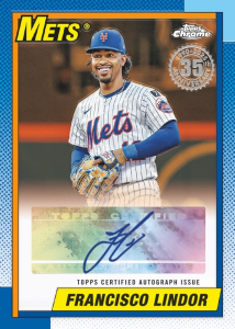 Francisco Lindor 1990 Autograph - 2025 Topps Chrome Update Baseball