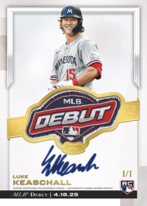 Luke Keaschall Debut Rookie Patch - 2025 Topps Chrome Update Baseball
