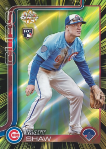 Matt Shaw Radiating Rookies - 2025 Topps Chrome Update Baseball