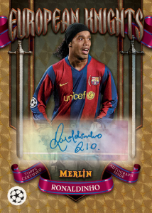 Ronaldinho European Knights Autograph Superfractor Card –