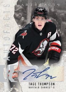 Tage Thompson Auto Facts Card – 2025-26 Upper Deck Artifacts Hockey