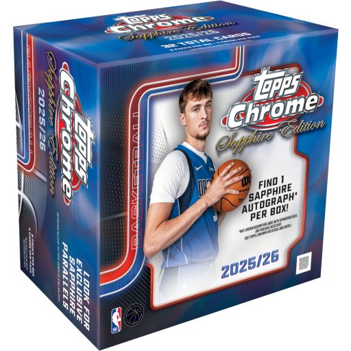 2025 26 Topps Chrome Basketball Sapphire Box Card –