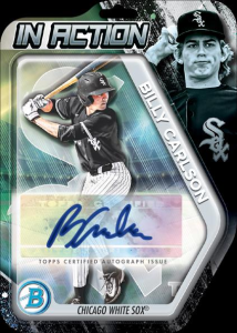 Billy Carlson In Action Autograph - 2025 Bowman Draft Baseball