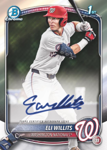 Eli Willits Chrome Prospect Autograph - 2025 Bowman Draft Baseball