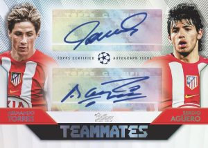 Fernando Torres Sergio Aguero Teammates Dual Auto Red Parallel - 2025-26 Topps UCC Club Competitions Soccer