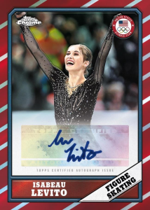 Isabeau Levito Autograph Variation Red Refractor - 2026 Topps Chrome U.S. Winter Olympics