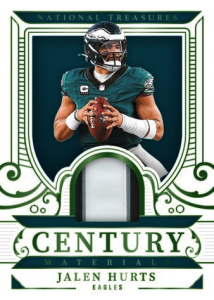 Jalen Hurts Century Materials Emerald - 2025 Panini National Treasures Football