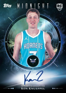 Kon Knueppel Midnight Oil Marks Rookie Autograph - 2025-26 Topps Midnight Basketball