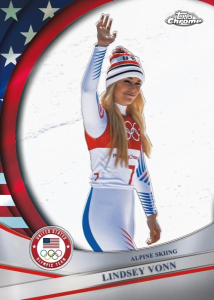 Lindsey Vonn Base USA Flat Refractor - 2026 Topps Chrome U.S. Winter Olympics